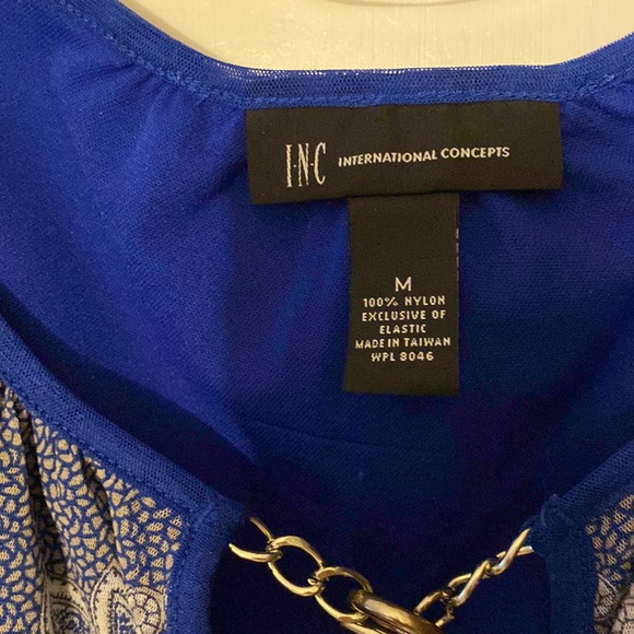 INC International Concepts Women’s Three Fourths Sleeves Harware Attached Tops - Picture 2 of 5